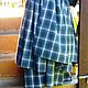 Long skirt in a large gray check, boho skirt, Skirts, Tomsk,  Фото №1