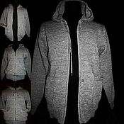Мужская одежда handmade. Livemaster - original item Natural linen sweatshirt with patch pockets. Handmade.