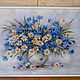 Order A painting of Chamomile and cornflowers in a white vase. Galina Ansiforova. Livemaster. . Pictures Фото №3