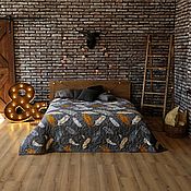Для дома и интерьера handmade. Livemaster - original item Quilted double-sided bedspread in loft style. Handmade.