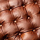 Пуф Chesterfield, Buttoned Leather. Пуфы и пуфики. Old Loft. Ярмарка Мастеров.  Фото №4