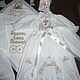 Платье и махровая крыжма "РУСЛАНА" крестильный. Комплект для крещения. IrinaPomali. Интернет-магазин Ярмарка Мастеров.  Фото №2