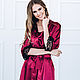 Gown with lace, the color of red wine. Robes. DifferentWE. Online shopping on My Livemaster.  Фото №2