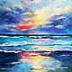Seascape Oil Painting Sunset on the Sea. Pictures. Beregovaart (beregovaart). Online shopping on My Livemaster.  Фото №2