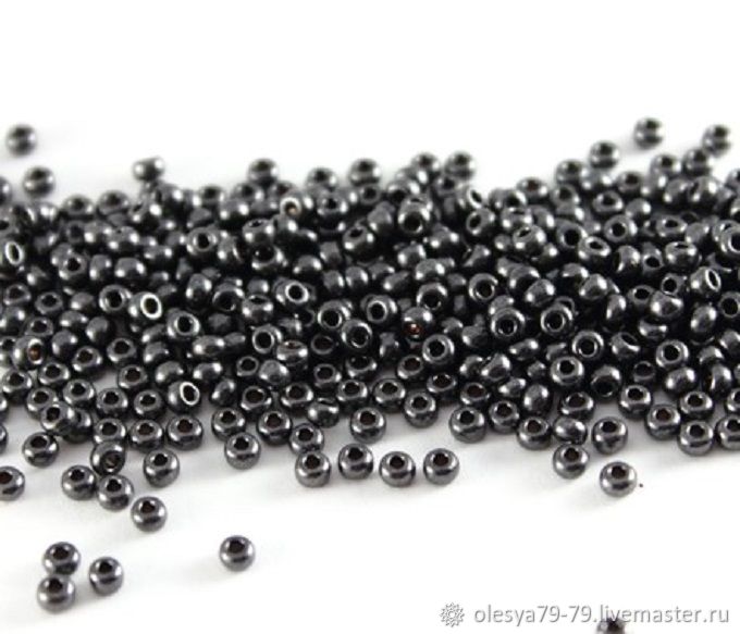 10 gr 10/0 Czech beads Preciosa 28918 dark grey, Beads, Chelyabinsk,  Фото №1