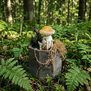 Подарки к праздникам ручной работы. Ярмарка Мастеров - ручная работа Декоративная композиция "Сыроежка светло-жёлтая". Handmade.