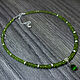 Necklace beads with chrysolite 'Spring seduction 2' in silver. Necklace. Author studio Kamelya - Polina. My Livemaster. Фото №5