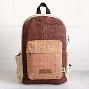 Сумки и аксессуары handmade. Livemaster - original item Backpack made of hemp Thamel brown. Handmade.