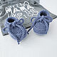  Пинетки моксы для мальчика, синие, Подарок новорожденному, Чебоксары,  Фото №1