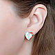 Heart Earrings. Corals, Mother Of Pearl, Rhodonite. More earrings, Earrings, Moscow,  Фото №1