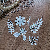 Материалы для творчества handmade. Livemaster - original item !cutting scrapbooking Flowers, Leaves, cardboard design. Handmade.