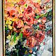 Абстрактная картина маслом: Розы, 50х70, картина в багете, на холсте. Картины. Анастасия Байдукова. Интернет-магазин Ярмарка Мастеров.  Фото №2