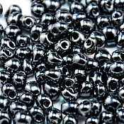 Материалы для творчества handmade. Livemaster - original item 10g Beads Drops 3.4mm 451 Hematite Japanese Beads Miyuki. Handmade.
