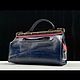 Заказать Саквояж сине-красный. AOS Leather Goods (Алексей кожа +). Ярмарка Мастеров. . Саквояж Фото №3