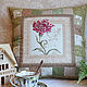 Patchwork pillow case of Old herbarium.Carnation, Pillow, Lesosibirsk,  Фото №1