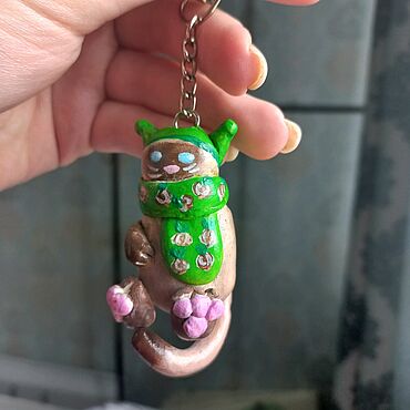 Сумки ручной работы. Ярмарка Мастеров - ручная работа Котик в шапочке "Шрек". Handmade.