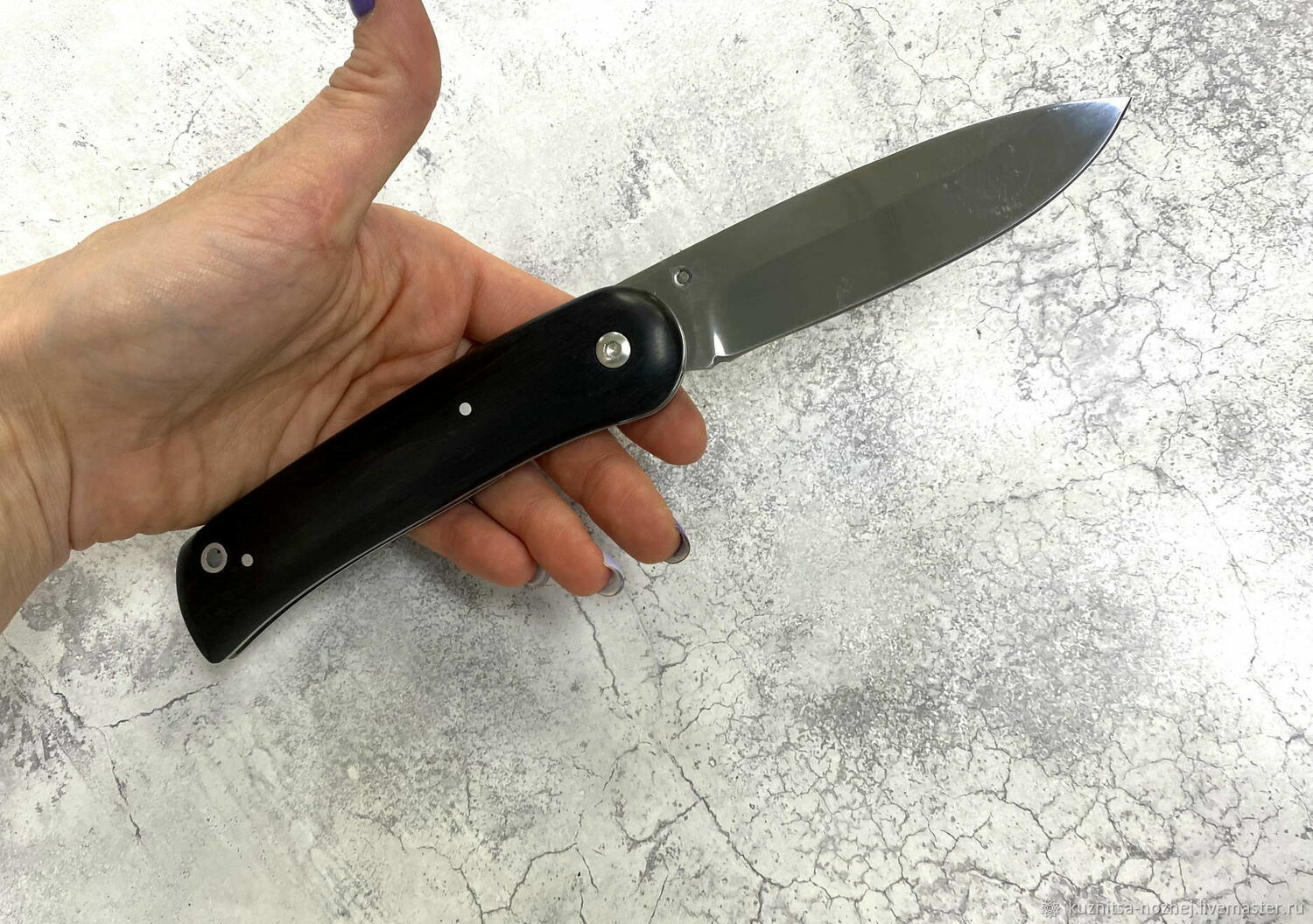 Нож складной Амур, кованая 95х18, граб в интернет-магазине Ярмарка ...