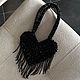 Black HEART Bag. Evening handbag made of beads. Crossbody bag. Only_you_byElena. My Livemaster. Фото №4