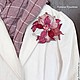 Заказать Малиновый комплект из кожи. Клатч и брошь "Ягодный коктейль" Clutch Me. Булатова Натали Кожаные  аксессуары. Ярмарка Мастеров. . Клатчи Фото №3