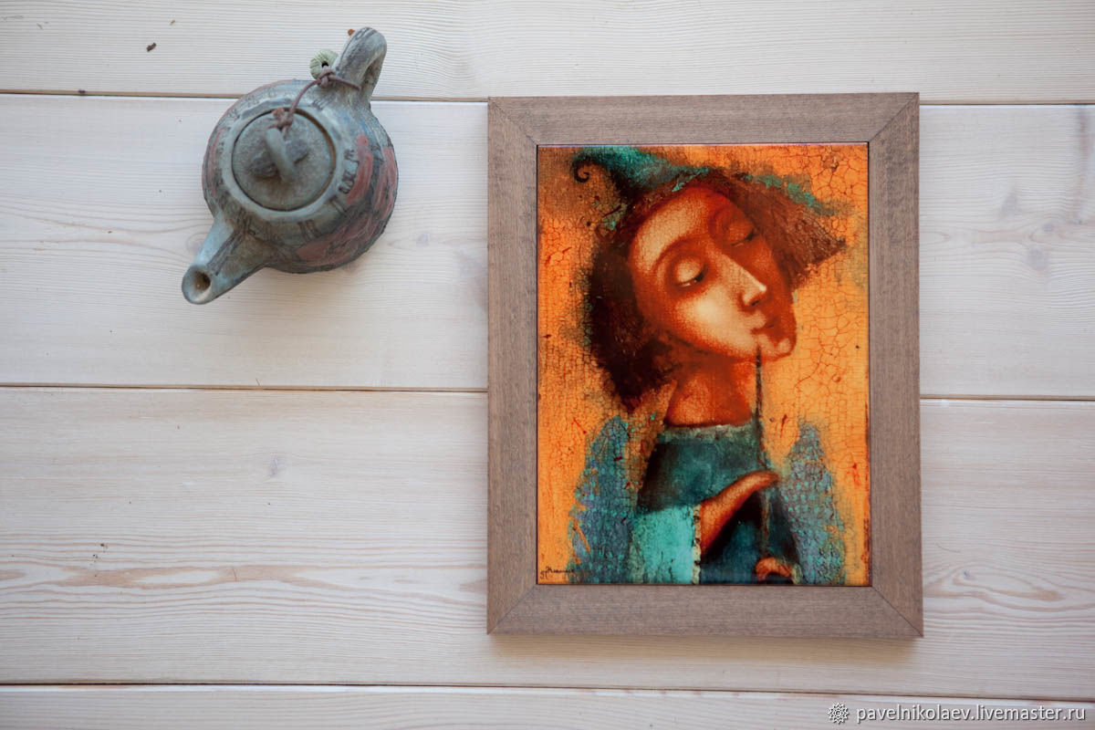 "Ангел с дудочкой", авторская печать, Картины, Новороссийск,  Фото №1
