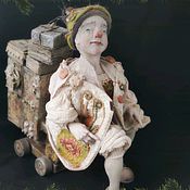Куклы и пупсы: Милый Олененок кукла из текстиля и полимерной глины