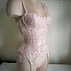 Прозрачный кружевной бельевой корсет с кружевом. Корсеты. Shi Corset (Анна). Ярмарка Мастеров.  Фото №6