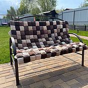 Дача и сад handmade. Livemaster - original item Pillows and mattresses for furniture: Bombon mat for bench / swing. Handmade.