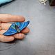 Order Brooch Moth blue made of polymer clay. AnnaMalnaya. Livemaster. . Brooches Фото №3