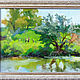 Painting ' swimming on the river'. Pictures. AriaChe. Online shopping on My Livemaster.  Фото №2