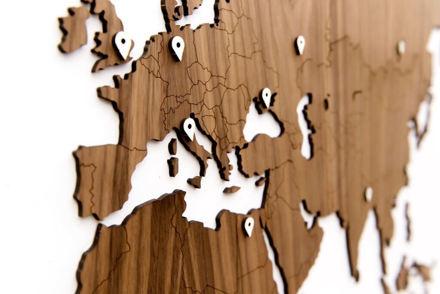 Карта мира деревянная Exclusive Walnut 180x108 см, Карты мира, Москва,  Фото №1