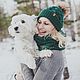 Зимняя шапка с меховыми помпоном, Шапки, Москва,  Фото №1