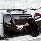 Заказать Кожаный портфель "Black..in style". Кожаный эксклюзив (designkess). Ярмарка Мастеров. . Портфель Фото №3