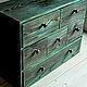 Commode 42x32x18sm "Turquoise". Mini Dressers. EVAG vyzhiganie i zhivopis po derevu. Интернет-магазин Ярмарка Мастеров.  Фото №2