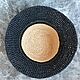 Order Raffia panama hat/ straw hat (black and straw). Vjazalochka. Livemaster. . Hats1 Фото №3