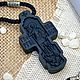 Крестик на шнурке с «Георгием Победоносцем». Крестик. MisMi jewelry. Ярмарка Мастеров.  Фото №6