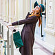 Wide-brimmed hat Classic. color emerald. Hats1. Exclusive HATS. LANA ANISIMOVA.. My Livemaster. Фото №5