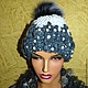 Шапочка "Снег! Город почти ослеп!". Шапки. Анна Лесникова      Les accessoires. Ярмарка Мастеров.  Фото №4