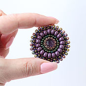 Украшения handmade. Livemaster - original item Brooch. Purple amethyst brooch. Handmade.
