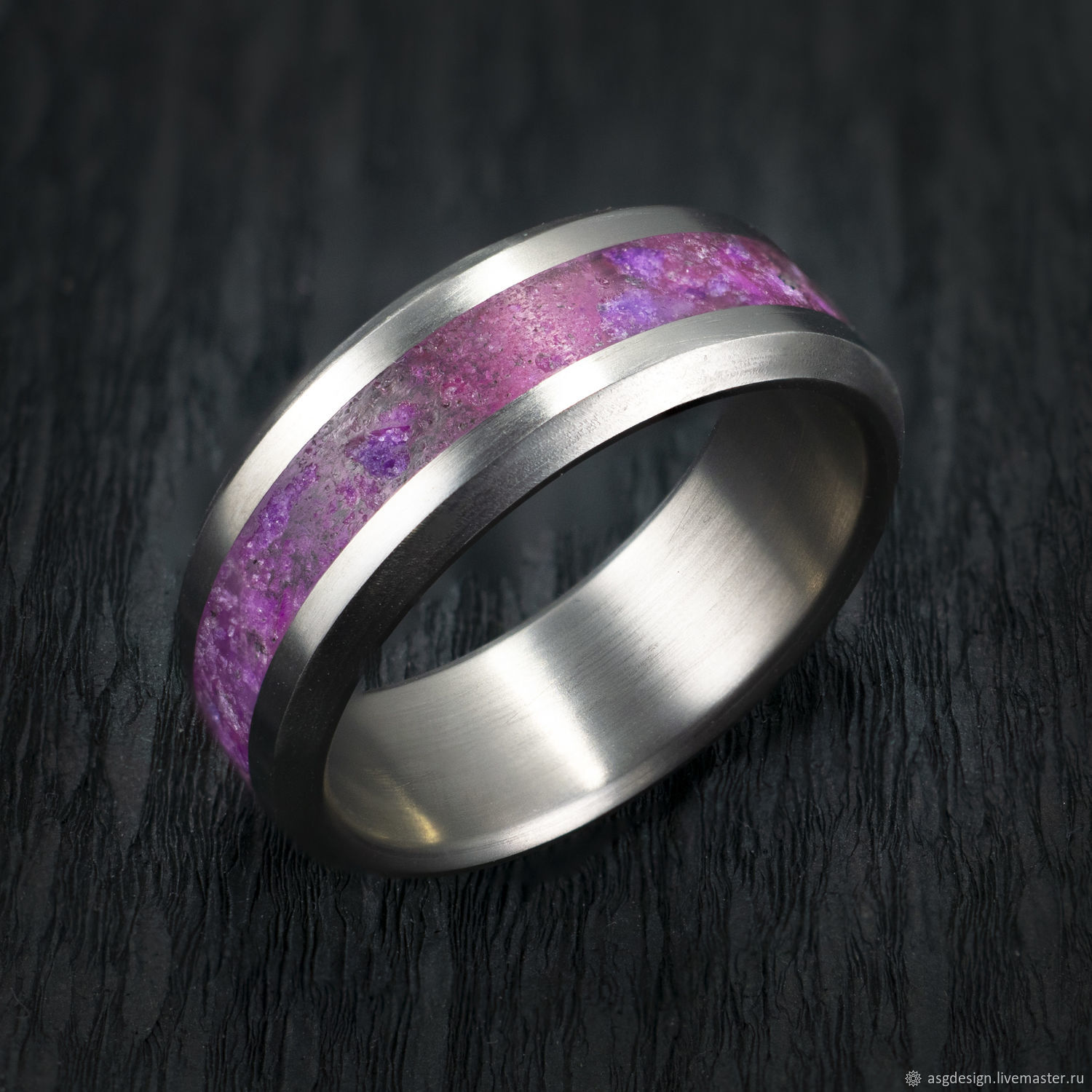 Titanium ring with sugilite (lavulite), Rings, Moscow,  Фото №1