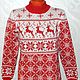 Dress with reindeer and Norwegian ornaments knitted Christmas. Dresses. SweaterOK. Online shopping on My Livemaster.  Фото №2