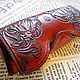 Leather eyeglass case, embossed eyeglass case, gift for a woman, Eyeglass case, Dubna,  Фото №1