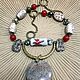 Ethnic beads of stone and pottery Turtle island. 
The author's work. Handmade necklace.