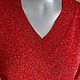 Пуловер "Красный Dior" меринос/люрекс. Пуловеры. Вера / Kirshvery_knit (kirshvery) (kirshvery). Ярмарка Мастеров.  Фото №4