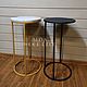 Кофейный столик лофт ROUND gold. Столы. SLIVA wood deco. Ярмарка Мастеров.  Фото №6