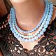 Order kit: Three-row necklace and earrings 'BLUE!'. Rimliana - the breath of the nature (Rimliana). Livemaster. . Jewelry Sets Фото №3