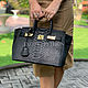 Order Python leather bag in black. exotiqpython. Livemaster. . Classic Bag Фото №3