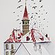 Акварель "Приоратский дворец". Картины. Юлия Гажа. Интернет-магазин Ярмарка Мастеров.  Фото №2