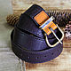 Belt with forged buckle. Straps. dezleathercraft (dezleathercraft). Online shopping on My Livemaster.  Фото №2