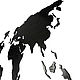 Деревянная карта мира 150х80 см с гравировкой, черная. Карты мира. Afi Design. Интернет-магазин Ярмарка Мастеров.  Фото №2