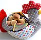 Заказать Сухарница,конфетница,курочка-корзинка,коричневый,красный,яйцо пасха. 'Дуняша' творческая мастерская. Ярмарка Мастеров. . Пасхальные яйца Фото №3